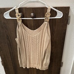Beige Knit Women’s Top